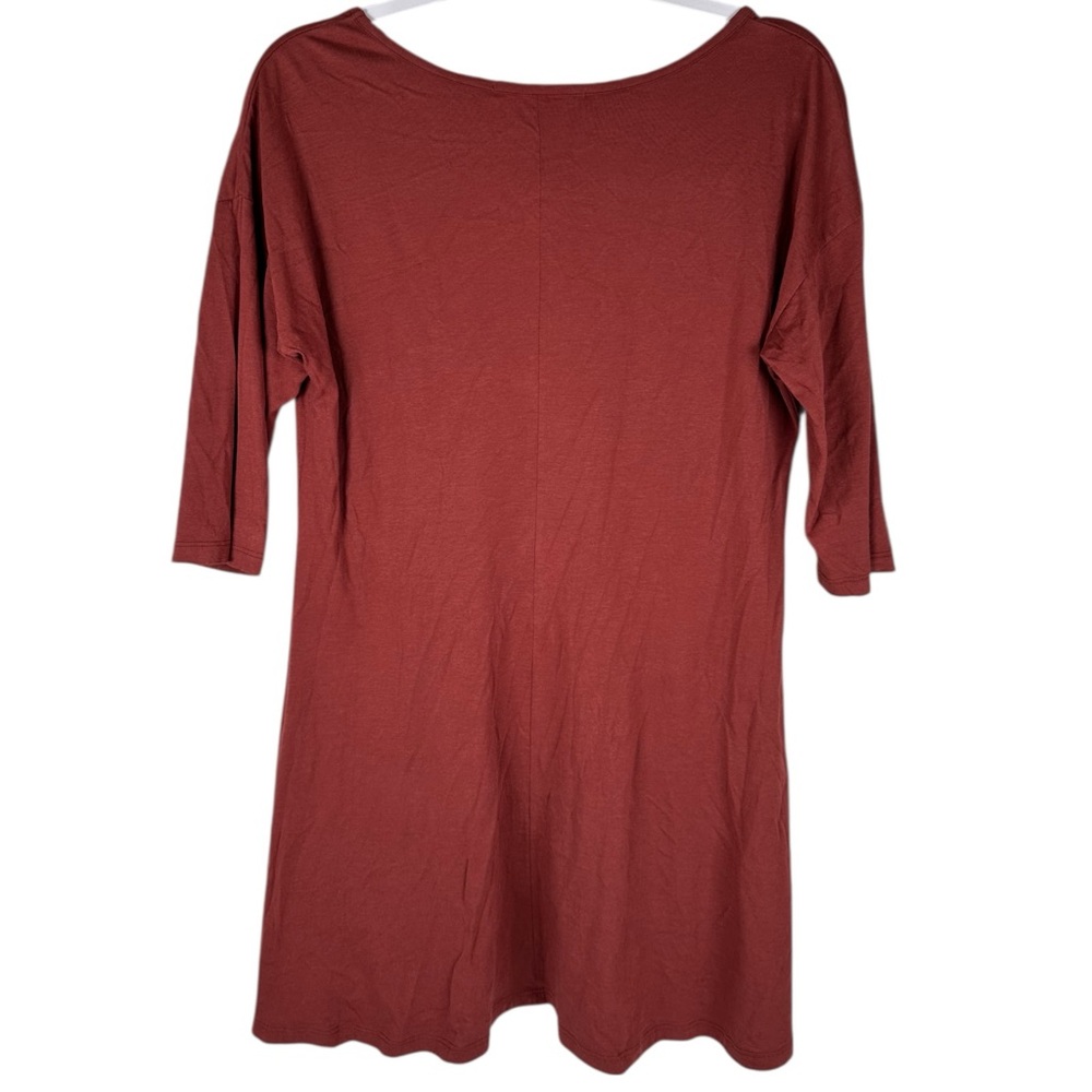 Peruvian Connection Solid Red Half Sleeve Hi-Low … - image 2